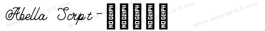 Abella Script字体转换